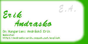 erik andrasko business card